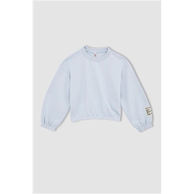 Defacto Kız Çocuk Regular Fit Bisiklet Yaka Sweatshirt W6691A622SP