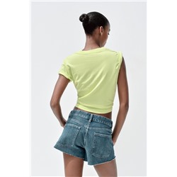 WASHED T-SHIRT WITH SLOGAN