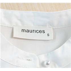 Женская нежная хлопковая рубашка с перламутровым украшением