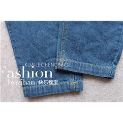 Детские хлопковые джинсовые брюки