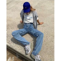 Джинсовые брюки длиной до пола с необработанными краями (подходит на высоких)