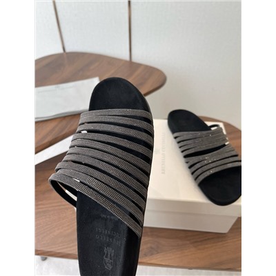 Стильные женские шлепки с цепочками БРУНЕЛЛ*О КУЦИНЕЛЛ*И