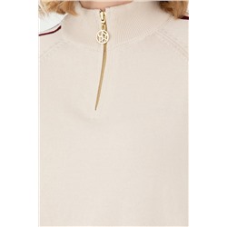 Kadın Krem V - Yaka Kazak