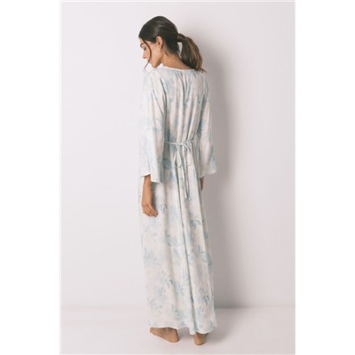 Camisón largo cruzado cinturón