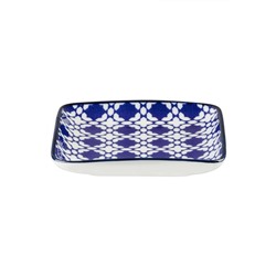Rêve Bleu Brest New Bone China Kare Tabak