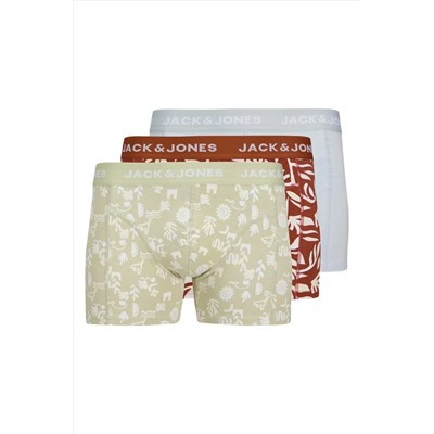 Jack & Jones Erkek Desenli 3'lü Boxer Paketi - Corals