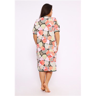 520 Халат больших размеров - Цветы