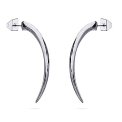 Серьги Коготь (покрытие родий), Есть комплект