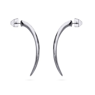 Серьги Коготь (покрытие родий), Есть комплект