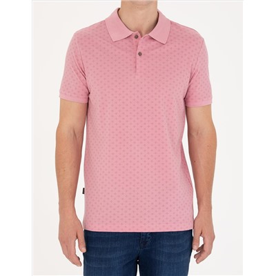 Pembe Slim Fit Polo Yaka Tişört