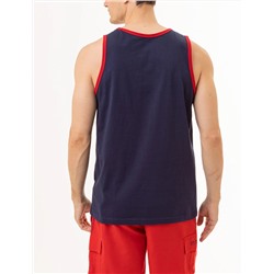 CONTRAST TRIM JERSEY MUSCLE TANK