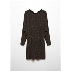 Vestido corto brillante cintura elástica