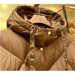 Новая осенне-зимняя новая простая длинная пуховая куртка с капюшоном