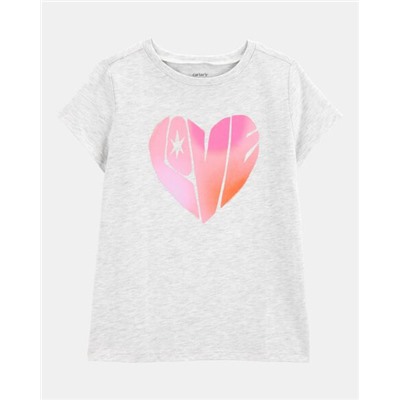 Kid Love Short-Sleeve Graphic Tee - Grey