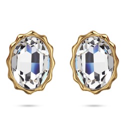 Пусеты Сияние (кристаллы SW белые; покрытие золото), Есть комплект