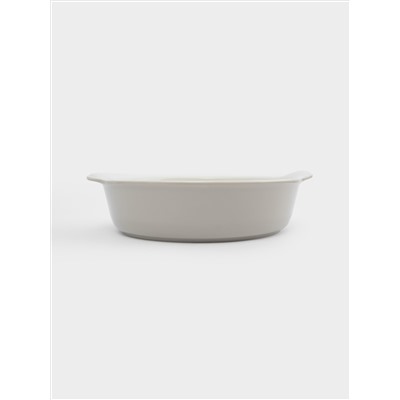 Форма для запекания, 23 см, керамика, круглая, молочно-бежевая, Baker