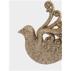 Игрушка елочная, 11х9 см, пластик, шампань, Голубка, New year