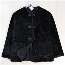 Высококачественная роскошная черная искусственная шуба