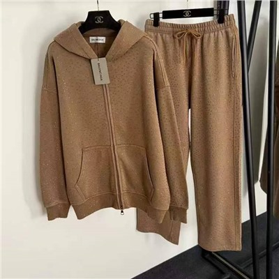 Женский трендовый спортивный костюм в стразах   Balenciag*a