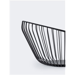 Корзина для фруктов, 25 см, металл, черная, Прутья, Spin