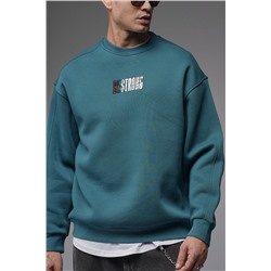 Свитшот будь сильным бирюза