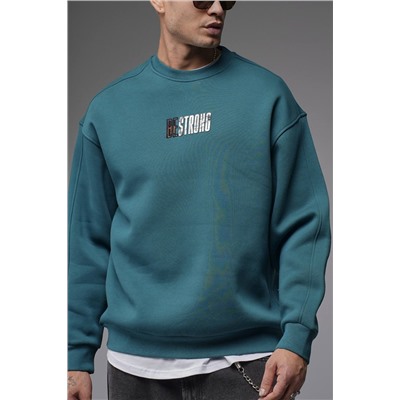 Свитшот будь сильным бирюза