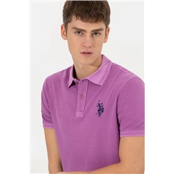Erkek Menekşe Basic Polo Yaka Tişört