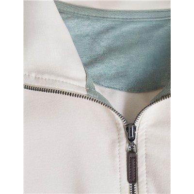 Свитшот с воротом стойкой на молнии из эластичного футера двухнитки