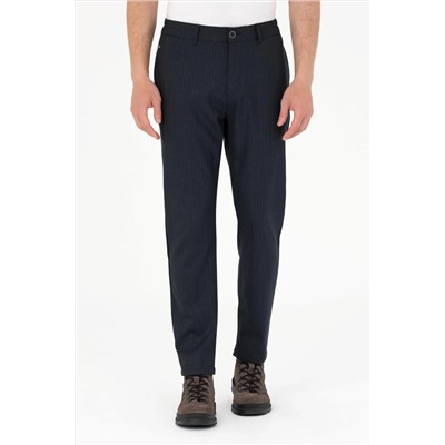 Erkek Lacivert Kanvas Pantolon