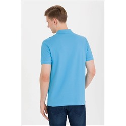 Erkek Turkuaz Basic Polo Yaka Tişört