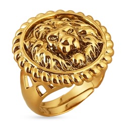 Кольцо огненный лев (покрытие золото с патиной), Есть комплект