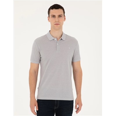 Açık Gri Melanj Slim Fit Tişört