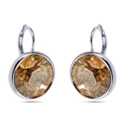 Серьги (кристаллы SW шампань; покрытие родий)