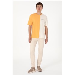 Erkek Bej Slim Fit Jean Pantolon