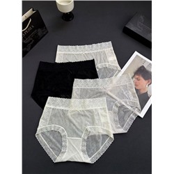 Женское нижнее бельё.  Набор супер тонких трусов из прозрачного кружева ЛА ПЕРЛ*А