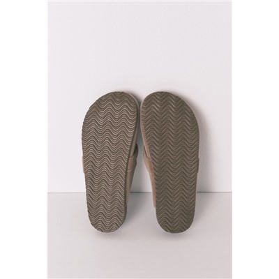 Zapatillas casa tipo zueco marrón