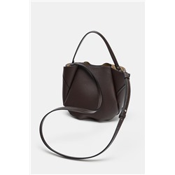 MINI BUCKET BAG WITH TOPSTITCHING