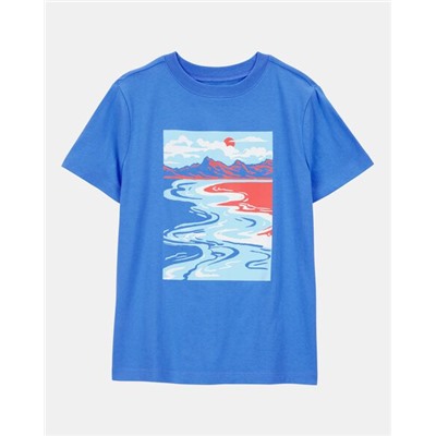 Kid Soccer Short-Sleeve Graphic Tee - Navy