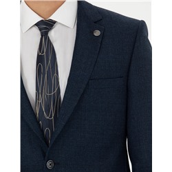 %100 Yün Lacivert Slim Fit Takım Elbise