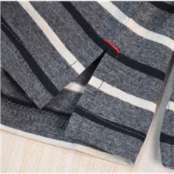 Женская хлопковая полосатая футболка с круглым вырезом