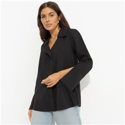 Блуза с разрезами на манжетах, Амбассадор стиля (black)