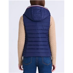 SIGNATURE STRIPE VEST WITH HOOD