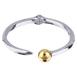 Браслет Гвоздь (бусина 12мм; покрытие родий, золото), Есть комплект