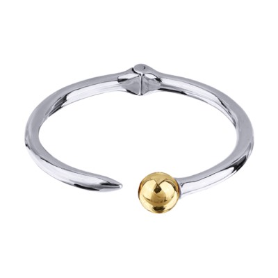 Браслет Гвоздь (бусина 12мм; покрытие родий, золото), Есть комплект