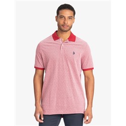 JACQUARD BIRDSEYE PIQUE POLO SHIRT