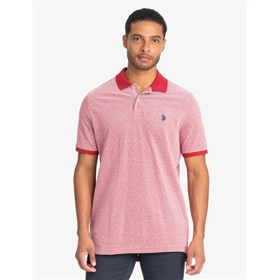 JACQUARD BIRDSEYE PIQUE POLO SHIRT