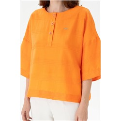 Kadın Turuncu Kısa Kollu Gömlek