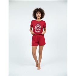Женская пижама с шортами и футболкой - 403