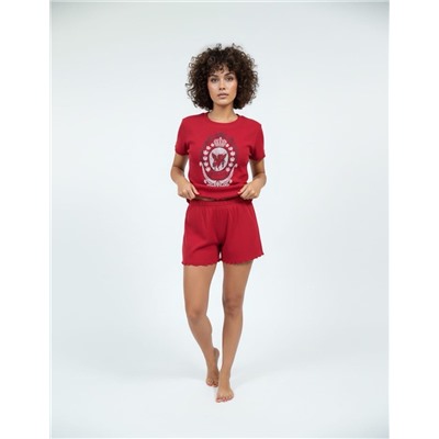 Женская пижама с шортами и футболкой - 403