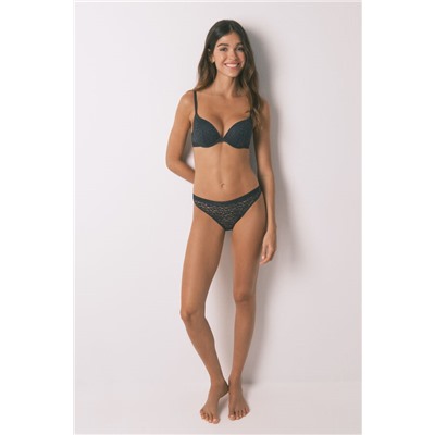 Braga clásica animal print negro